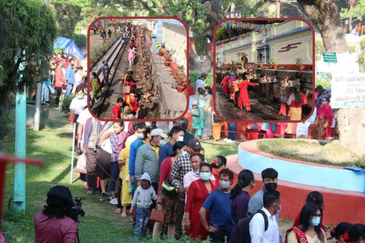 बालाजुको बाइसधारमा मेला लाग्यो श्रद्धालुहरुको भिड