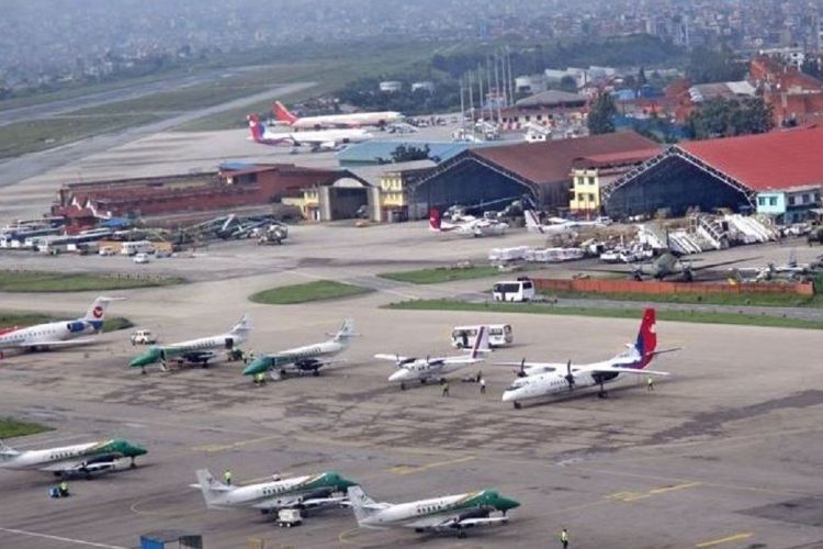 वर्षाका कारण त्रिभुवन अन्तर्राष्ट्रिय विमानस्थलको हवाइ उडान प्रभावित