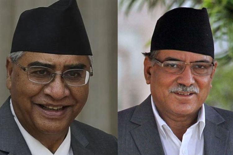 प्रधानमन्त्री प्रचण्ड र कांग्रेसका सभापति देउवाबीच भेटवार्ता