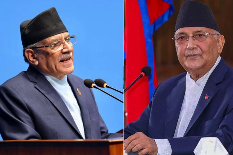 प्रधानमन्त्री दाहाल लाई अध्यक्ष ओलीको प्रश्न– बिगुल फुक्ने ठाउँ हो दिल्ली ?