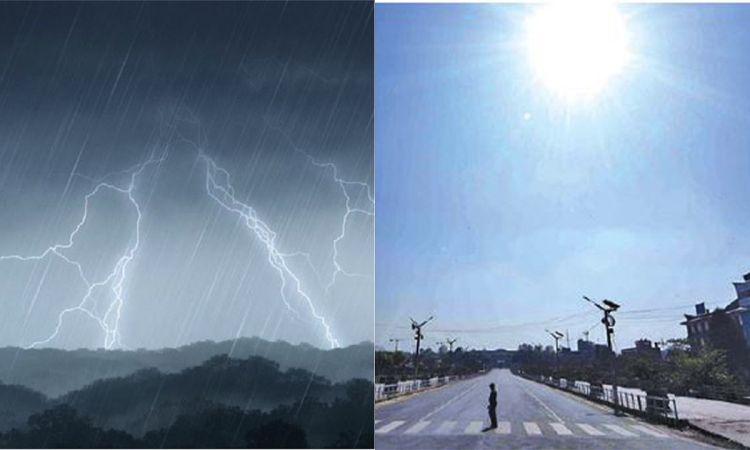 आजको मौसमः पहाडी भू–भागमा वर्षाको सम्भावना, तराईमा अत्याधिक गर्मी हुँने