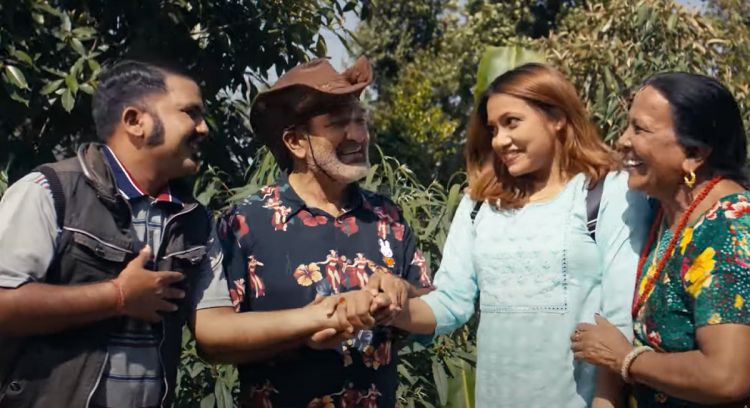 गायक शिवाकोटीको 'भुक्के चप्पल'मा सुरवीर, शारदा र नविनाको अभिनय