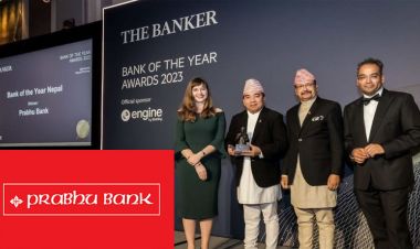 प्रभु बैंकले प्राप्त गर्यो  'बैंक अफ दि इयर २०२३' को उपाधि 