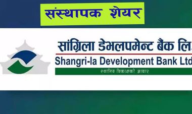 सांग्रिला डेभलपमेन्ट बैंकको संस्थापक शेयर बिक्रीमा