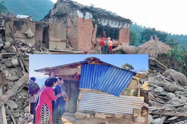 जाजरकोट भूकम्प प्रभावितका लागि कांग्रेसले थप ५० टहरा बनायो