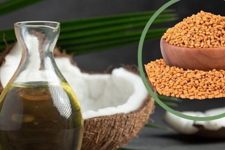 नरिवलको तेलमा मेथीको पाउडर मिसाएर लगाउँदा हट्नेछ कपालको सेतोपना