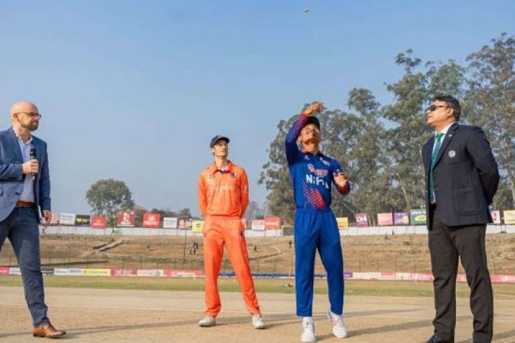  नेदरल्यान्डविरुद्ध फिल्डिङ गर्दै नेपाले, दिपेन्द्रको ‘कमब्याक’