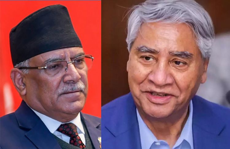 प्रधानमन्त्री दाहाल र कांग्रेसका सभापति देउवाबीच भेटवार्ता