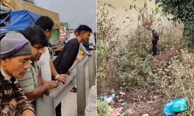 त्रिशूलीमा खस्यो काठमाडौंबाट गोरखा जाँदै गरेको ट्याक्सी , उद्दार कार्य जारी
