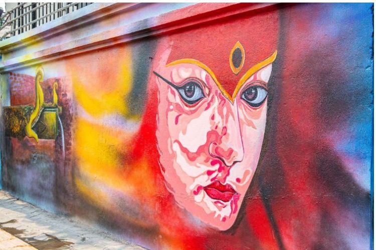 काठमाडौं महानगरका सार्वजनिक पर्खालहरुमा भित्ते चित्र