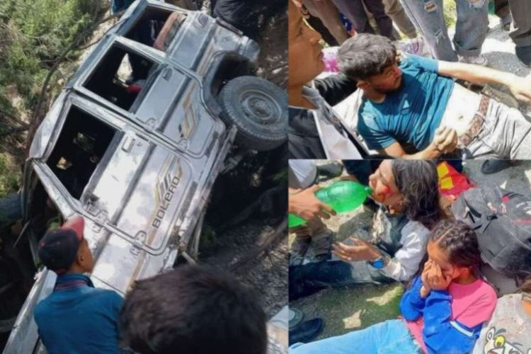  बाजुराबाट रारा जाँदै गरेको जिप दुर्घटना, विद्यार्थी र शिक्षकसहित १२ घाइते