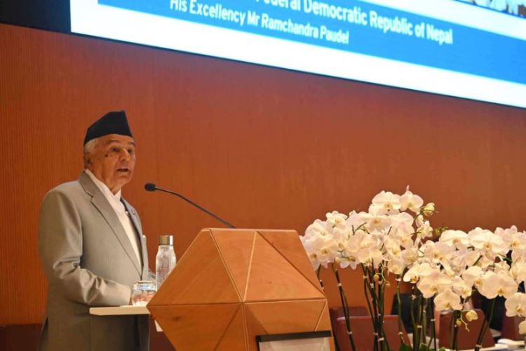 जेनेभामा राष्ट्रपति पौडेलको सम्बोधन, उठाए जलवायु परिवर्तन र श्रमको मुद्दा 