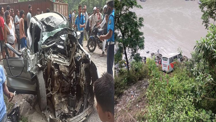 फिस्लिङमा रात्रीबस त्रिशुलिमा खस्यो, २० जना घाइते