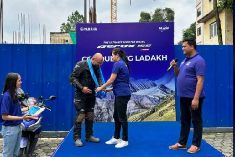 यामाहा सम्पन्न गर्‍यो एरोक्स १५५ ले काठमाडौं देखि लद्दाख सम्मको यात्रा 