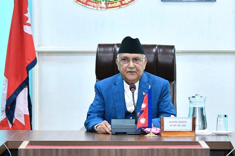 साउन ६ गते संसदमा सम्बोधन गर्दै प्रधानमन्त्री ओली 