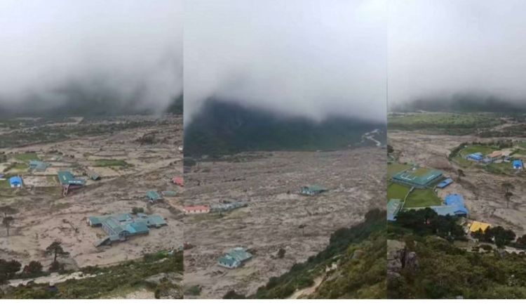 सोलुखुम्बूको थामेखोलामा आएको बाढीमा फसेका ७ जनाको उद्धार