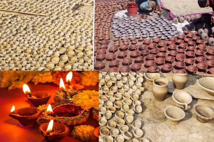तिहारका लागि माटोका पाला र भाँडा बनाउन व्यस्त कुमाल समुदाय