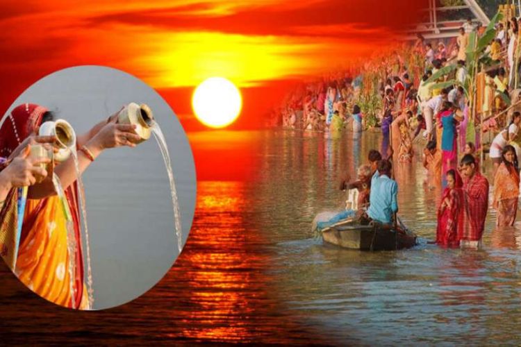आज छठ पर्वको मुख्य दिनः अस्ताउँदो सूर्यलाई पूजाआराधना गरी अर्घ दिइँदै