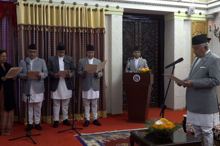 चार देशका राजदूतले लिए शपथ ग्रहण 