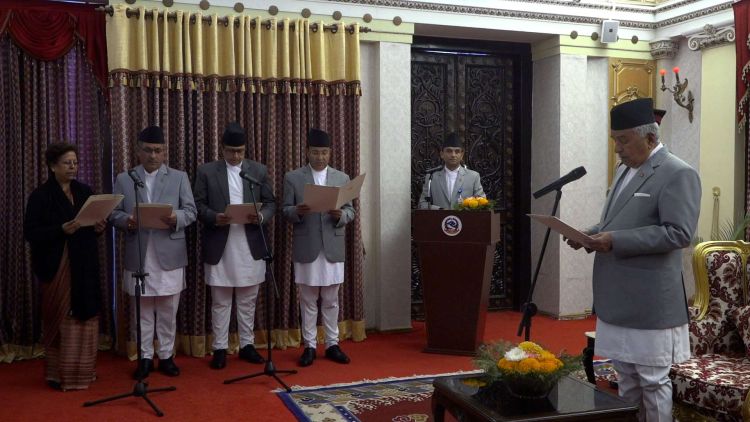 चार देशका राजदूतले लिए शपथ ग्रहण 