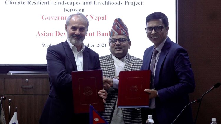 नेपाल सरकार र एडीबीबीच सम्झौता पत्रमा हस्ताक्षर