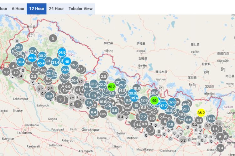 सातै प्रदेशमा पानी पर्ने, यी स्थानमा भारी वर्षाको सम्भावना