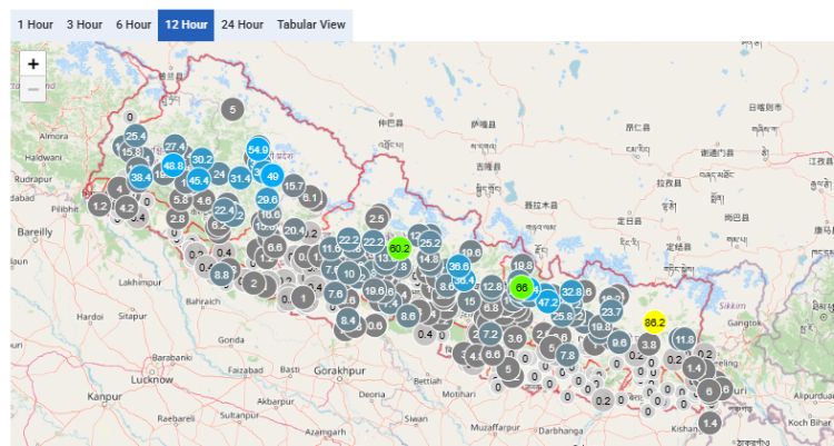 सातै प्रदेशमा पानी पर्ने, यी स्थानमा भारी वर्षाको सम्भावना