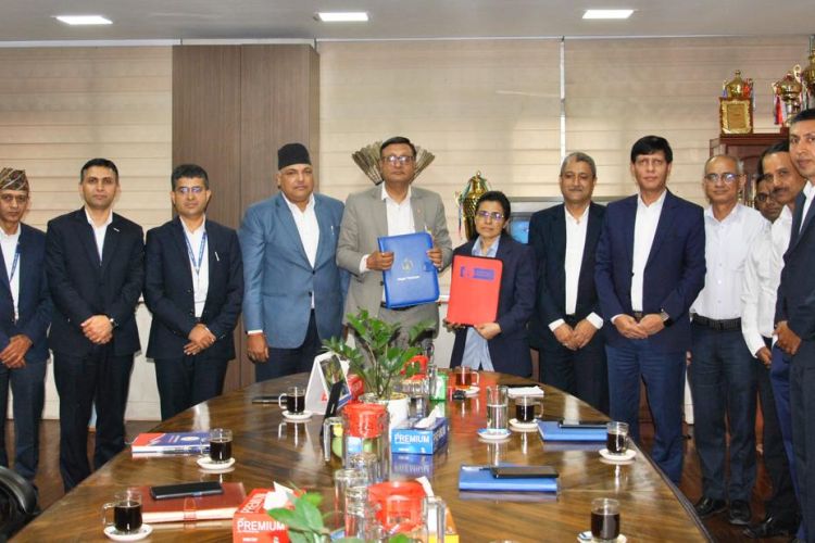 राष्ट्रिय वाणिज्य बैंक र नेपाल टेलिकमबीच सम्झौता