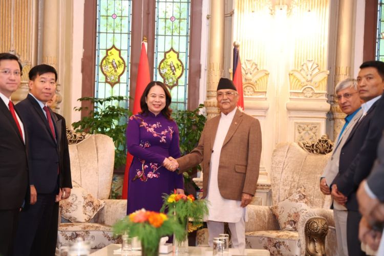 भियतनामका उपराष्ट्रपति सुआन र प्रधानमन्त्री ओलीबीच भेटवार्ता